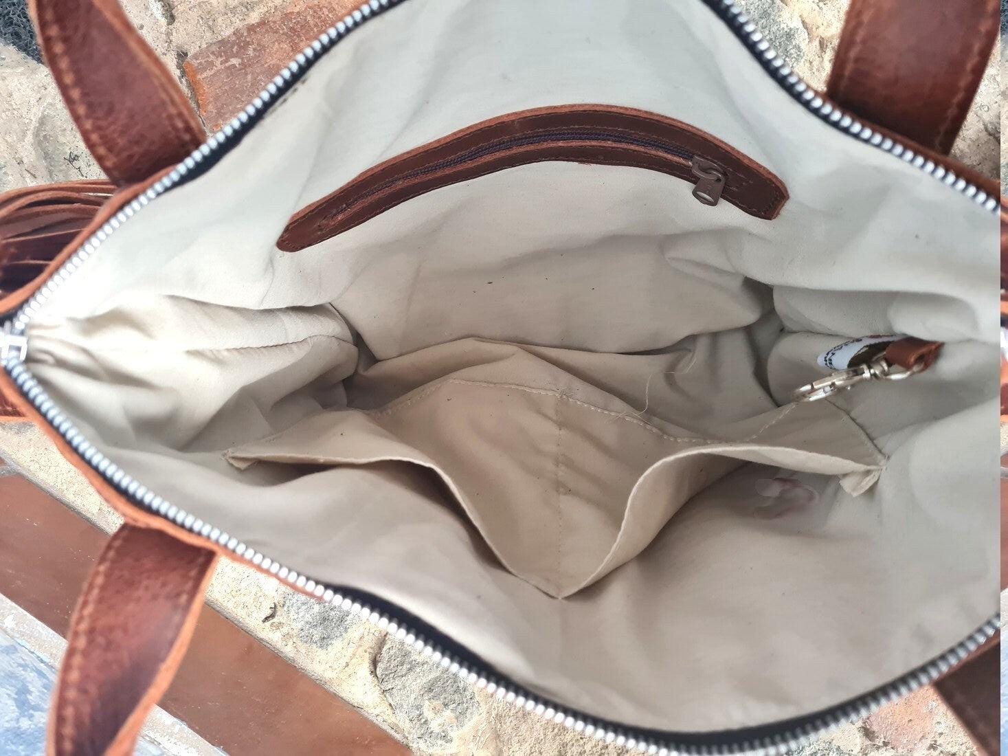 Convertible crossbody backpack day bag authentic leather dark brown Guatemala