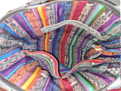 Small Medium Convertible backpack crossbody day bag diaper genuine marbled gray color