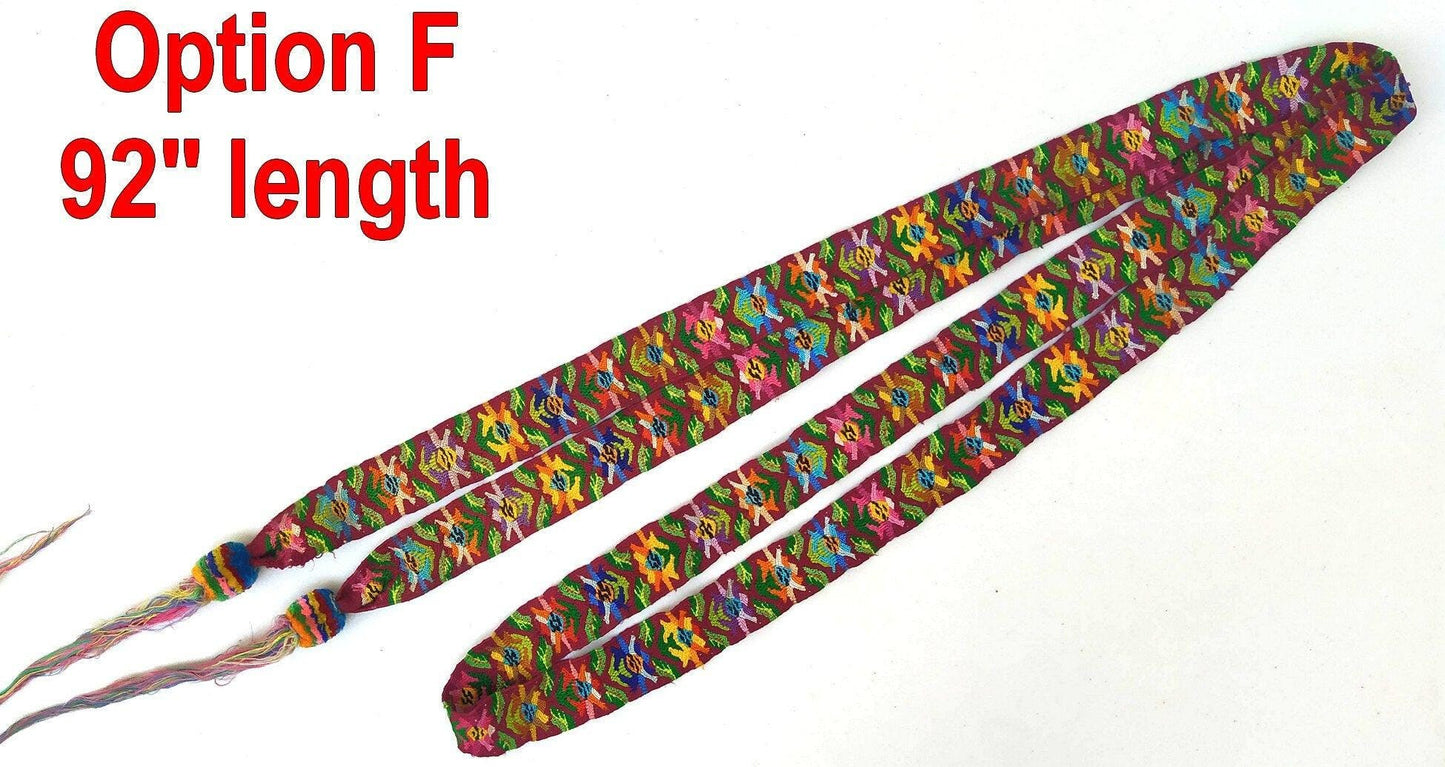 Vintage unique Guatemala handmade weaved cotton TOCOYAL SASH