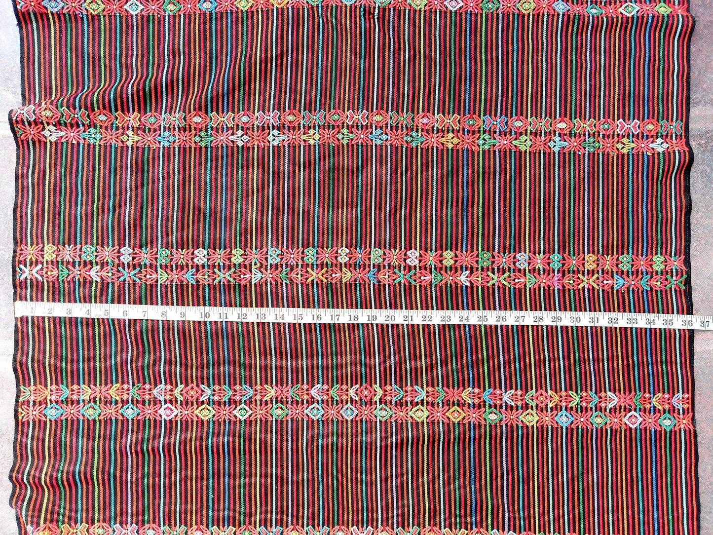 Vintage Handwoven Cotton Aguacatan Guatemalan textile fabric per yard