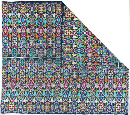 Unique Guatemala Handmade WEAVED Cotton multicolor ZUNIL Corte -Fabric per yard-
