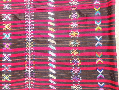 Vintage HANDWOVEN Cotton COLOTENANGO Guatemalan Textile Fabric Per Yard