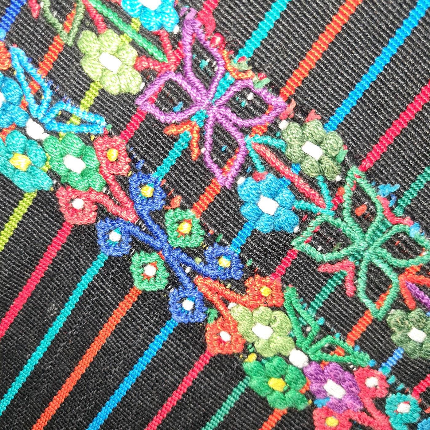 Vintage Handwoven Cotton Aguacatan Guatemalan textile fabric per yard