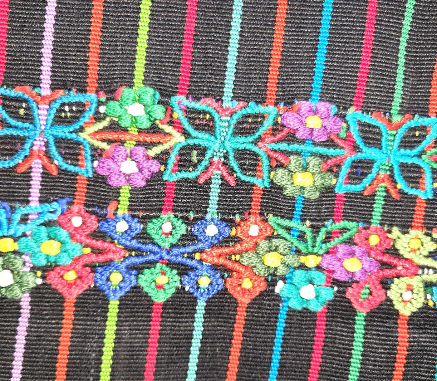 Vintage Handwoven Cotton Aguacatan Guatemalan textile fabric per yard