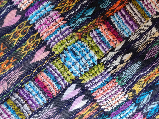 New unique Guatemala Handmade Weaved WOOL multicolor SOLOLA Corte -Fabric per yard-