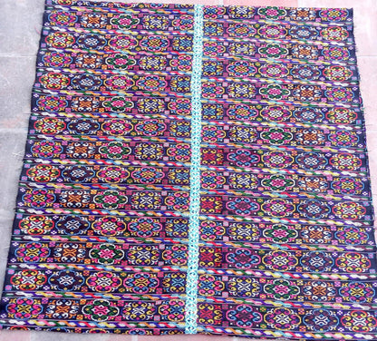 New unique Guatemala handmade weaved cotton multicolor Zunil Corte -Fabric per yard-
