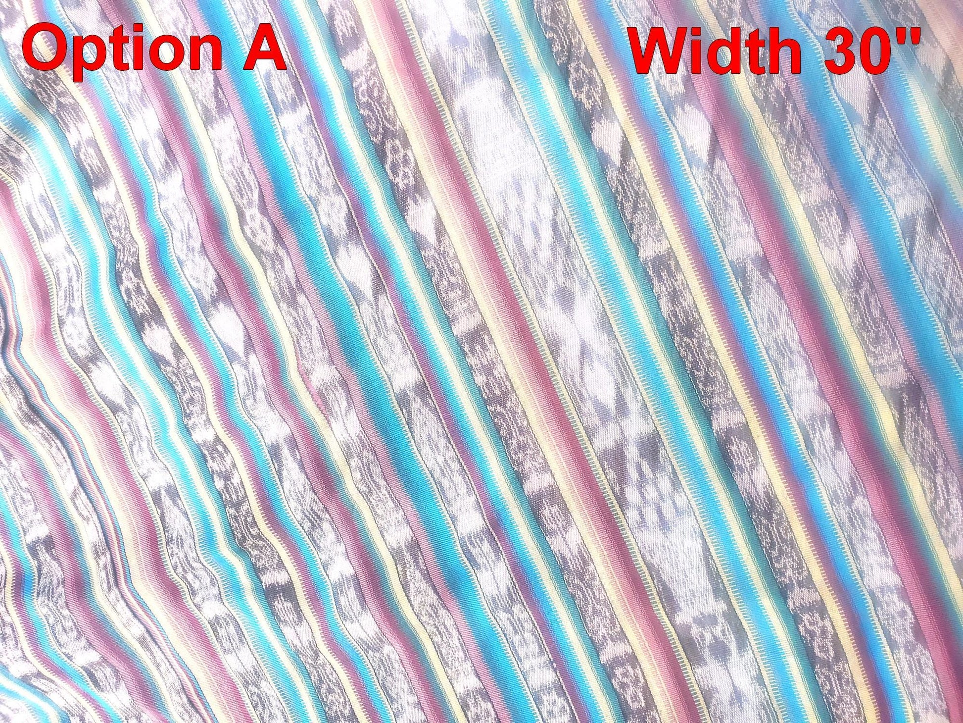 Guatemalan Unique Vintage Ikat Silk fabric per yard- Hand Woven Ethnic Textile -