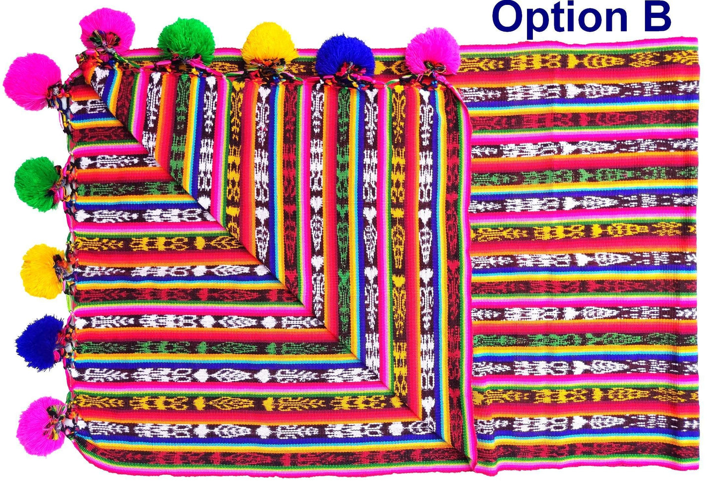Women Heavy Weight GUATEMALAN COTTON PERRAJE Multicolor Wrap - Artisans Wear Aesthetic Shawl Rebozo