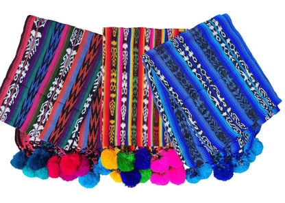 Women Heavy Weight GUATEMALAN COTTON PERRAJE Multicolor Wrap - Artisans Wear Aesthetic Shawl Rebozo