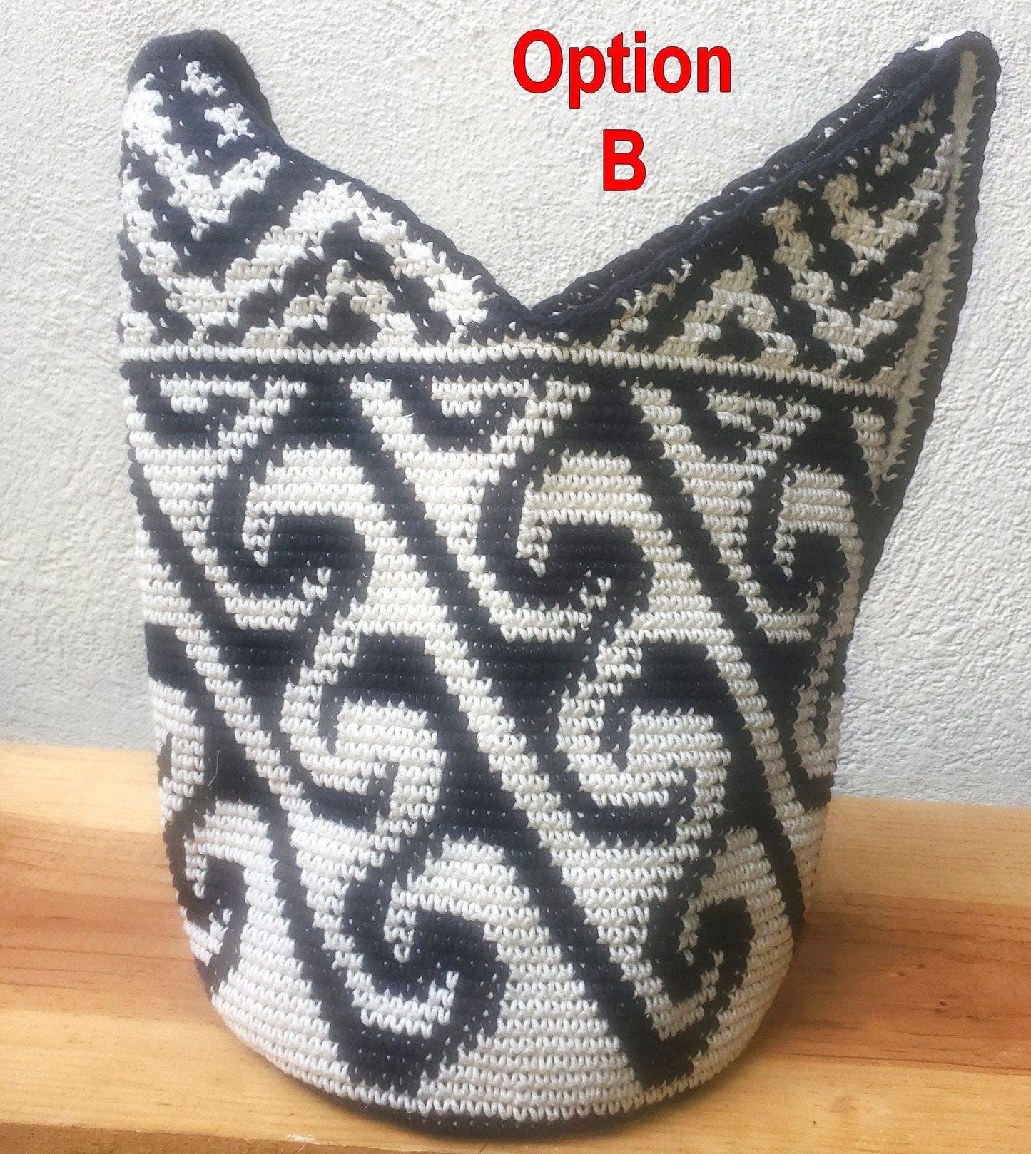 Handwoven Cotton CROCHETED GUATEMALAN Cross Body TOTE Bag With Zipper Closure And Pom Tassel Available In Multiple Options