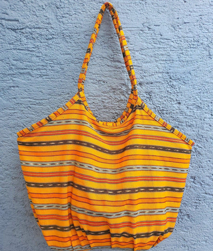 Guatemalan cotton handwoven beach / shopping bag