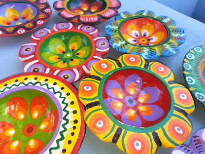 Hand-Painted Pinewood mini tray / dish Guatemala