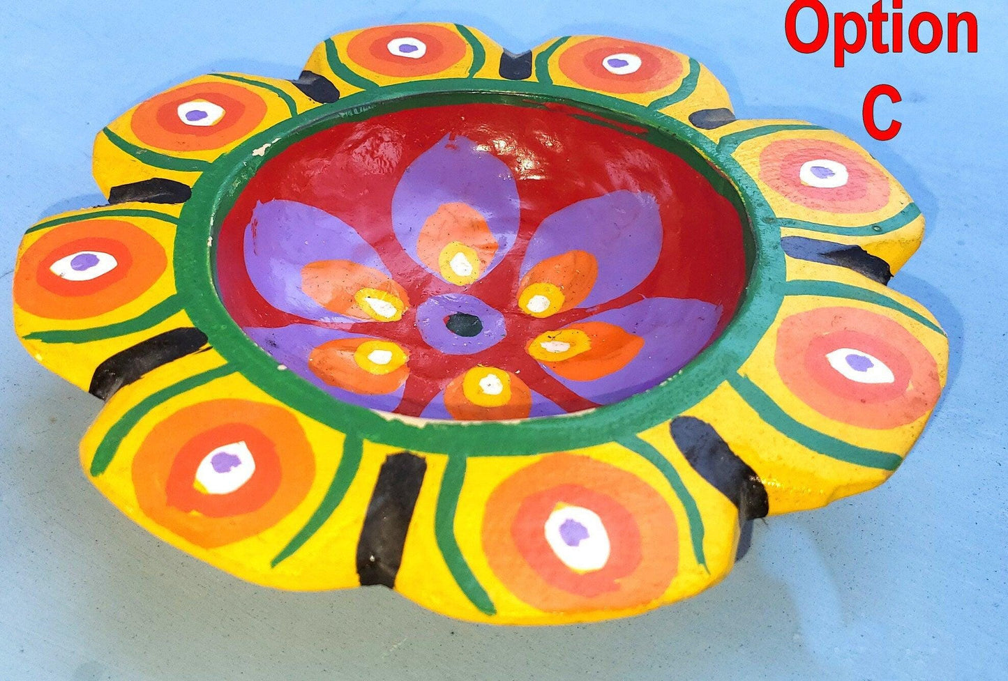 Hand-Painted Pinewood mini tray / dish Guatemala