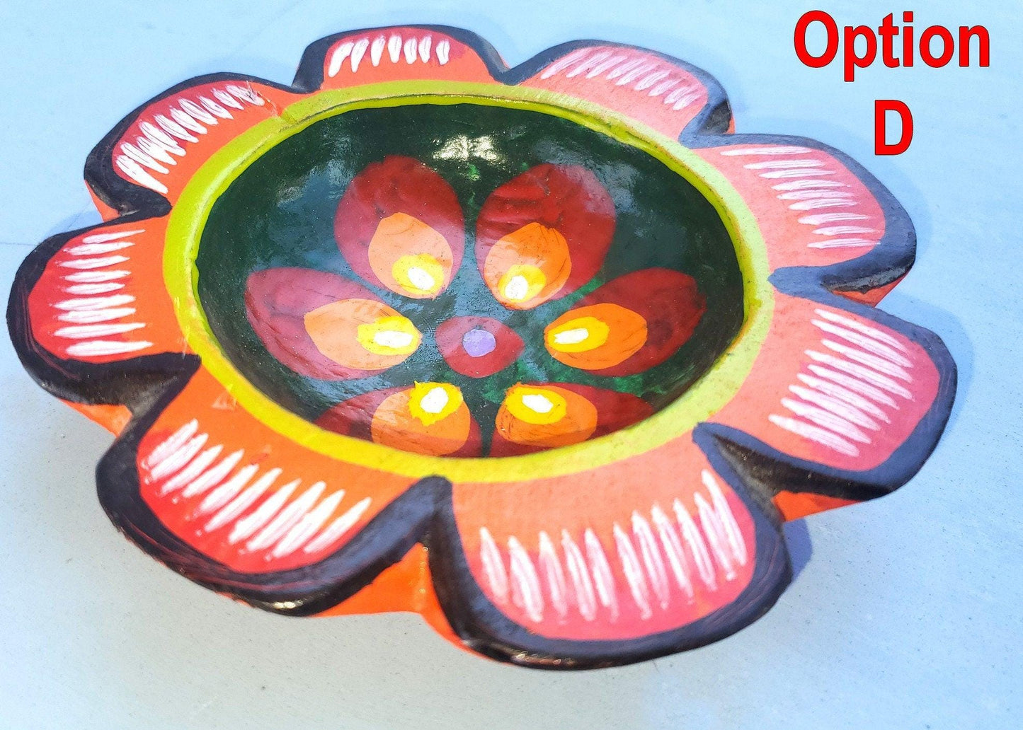 Hand-Painted Pinewood mini tray / dish Guatemala