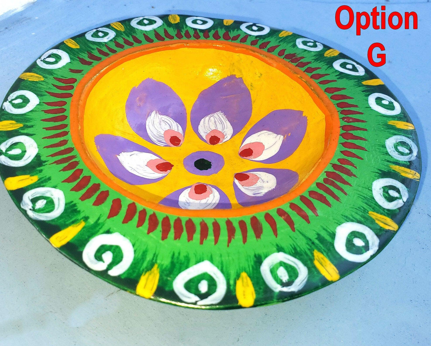 Hand-Painted Pinewood mini tray / dish Guatemala