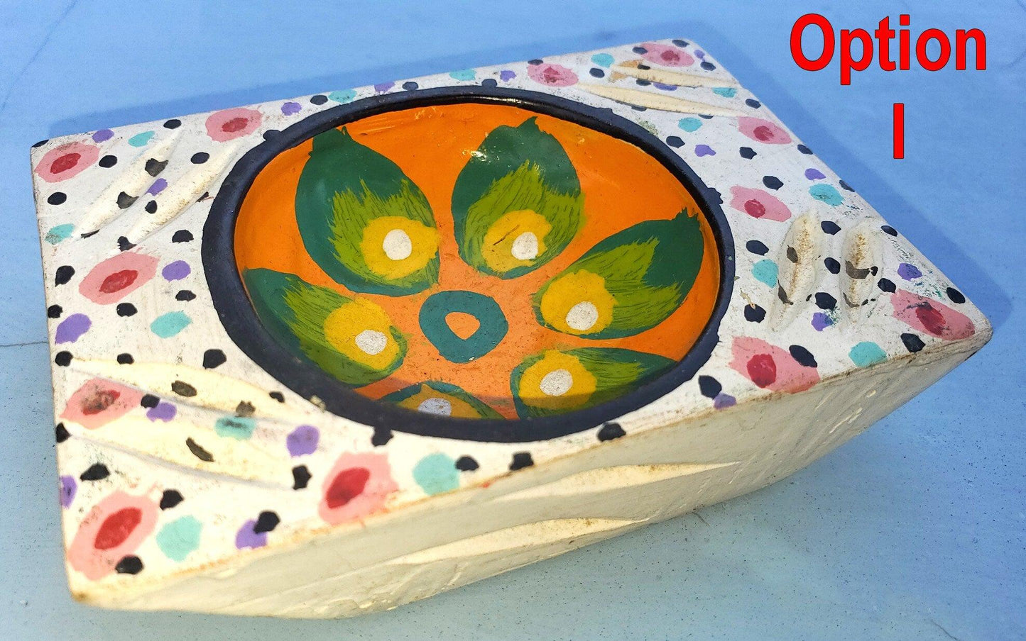 Hand-Painted Pinewood mini tray / dish Guatemala