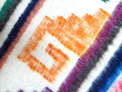 Organic PONCHO Wool GUATEMALAN BLANKET For Winter Season -Traditional Blanket Made In Momostenango