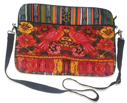 Guatemalan INDIGO LAPTOP padded CASE -Embroidered Sleeve Padded Carry Case-