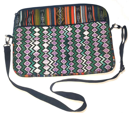 Guatemalan INDIGO LAPTOP padded CASE -Embroidered Sleeve Padded Carry Case-