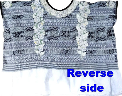 Vintage Cotton Unique Handmade Weaved -XELA Quetzaltenango- Huipil