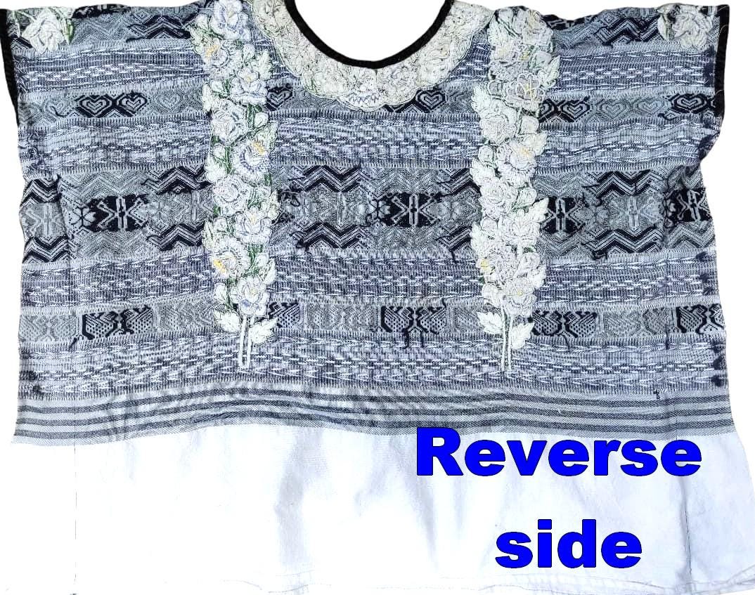 Vintage Cotton Unique Handmade Weaved -XELA Quetzaltenango- Huipil