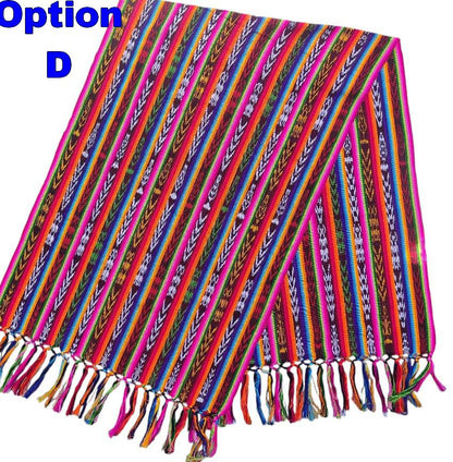 Women Heavy Weight GUATEMALAN COTTON PERRAJE Multicolor Wrap - Artisans Wear Aesthetic Shawl Rebozo