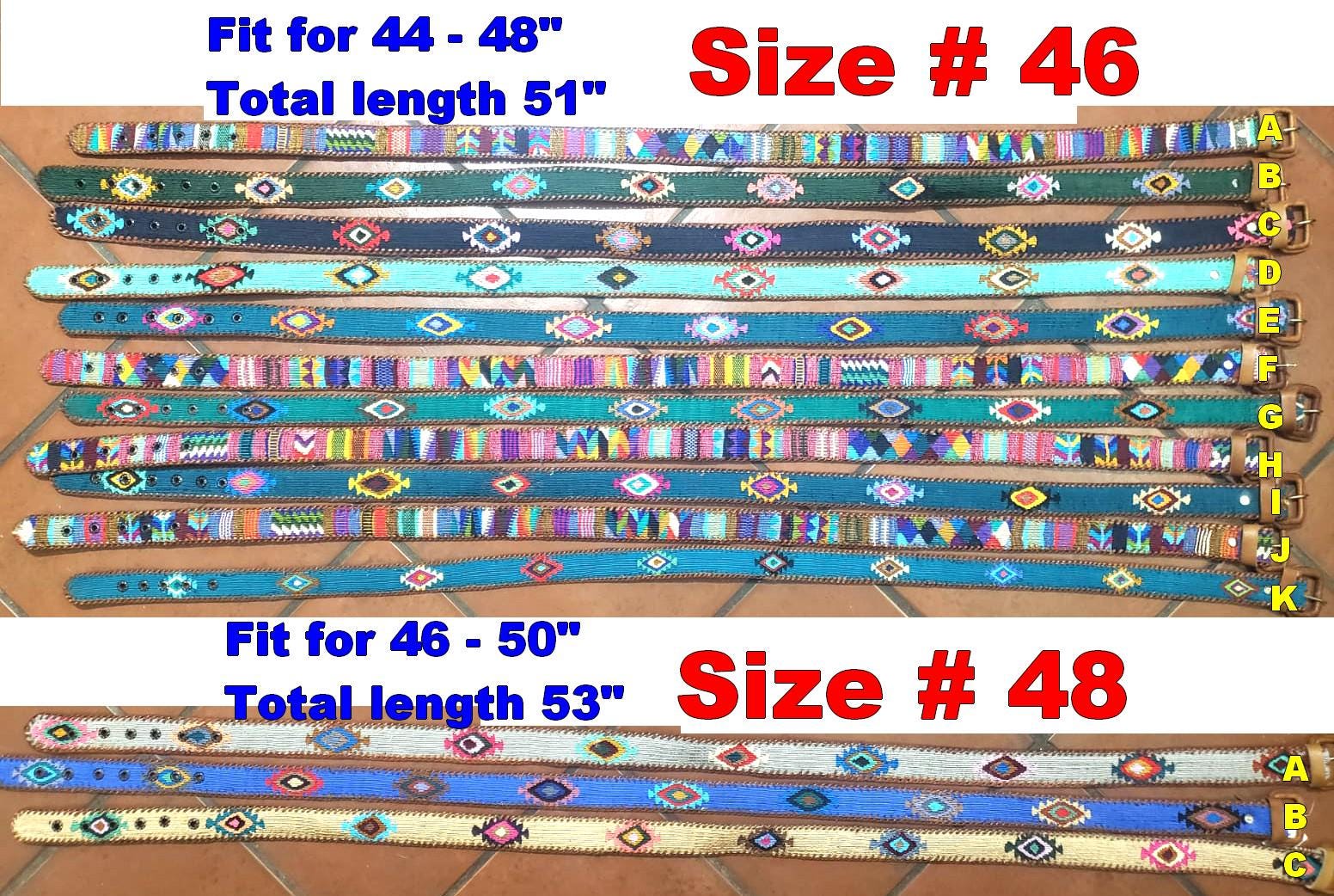Lot of Authentic Guatemalan Handmade SILK LEATHER Braided UNISEX Belt