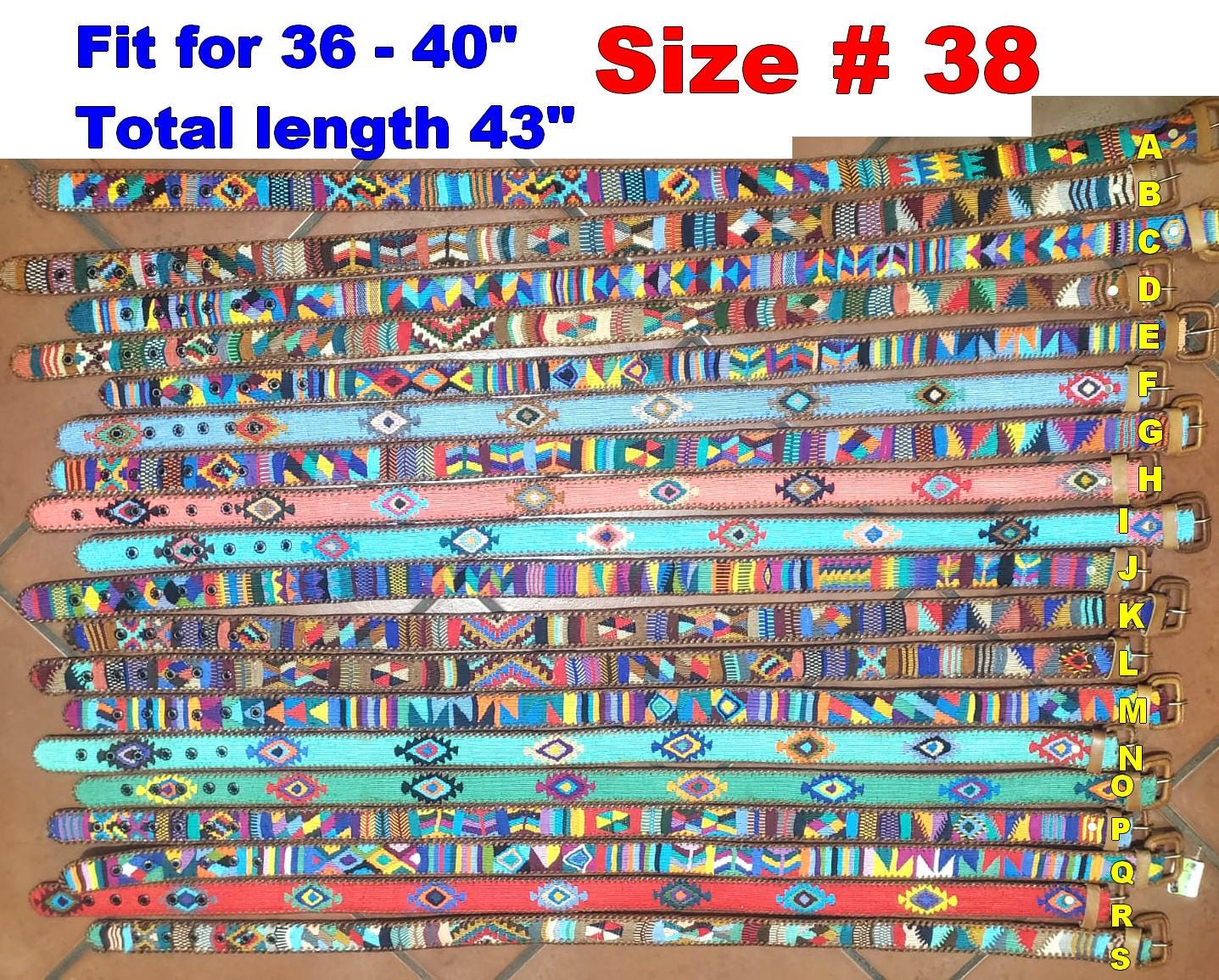 Lot of Authentic Guatemalan Handmade SILK LEATHER Braided UNISEX Belt