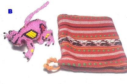 Beaded Frog Ornament: Czech Glass Keychain, Animal Lover Gift