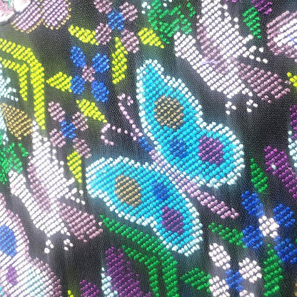 Unique Guatemala Handmade WEAVED Cotton multicolor ZUNIL Corte -Fabric per yard-