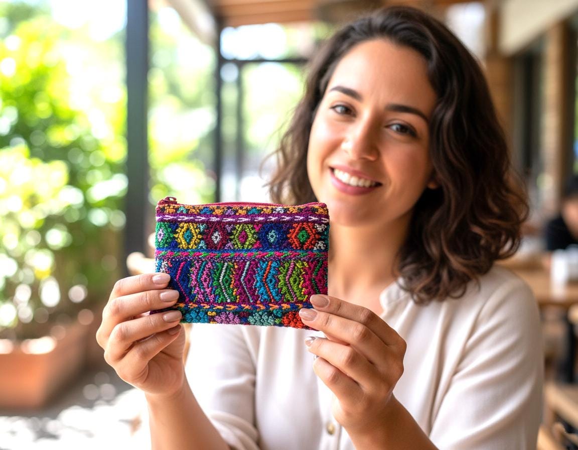 Guatemalan UPCYCLED Huipil Double Sided Coin PURSE