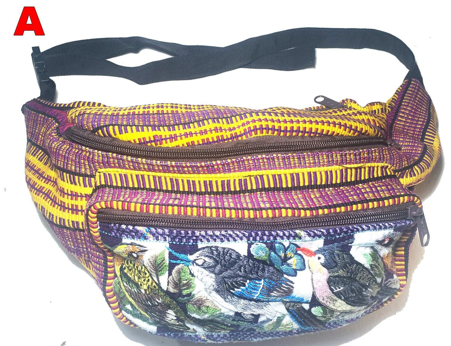 Guatemalan LARGE Weaved Multipocket FANNY PACK