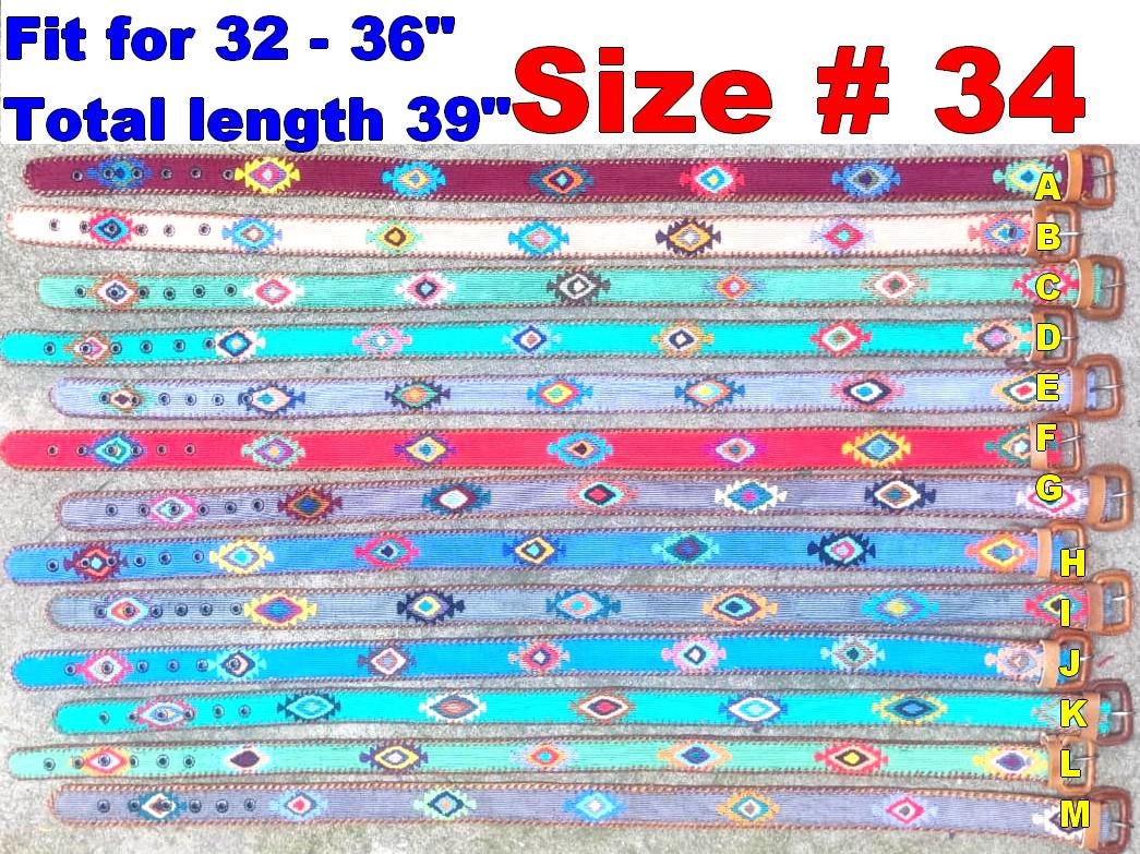 Lot of Authentic Guatemalan Handmade SILK LEATHER Braided UNISEX Belt