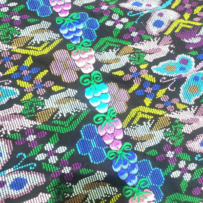 Unique Guatemala Handmade WEAVED Cotton multicolor ZUNIL Corte -Fabric per yard-