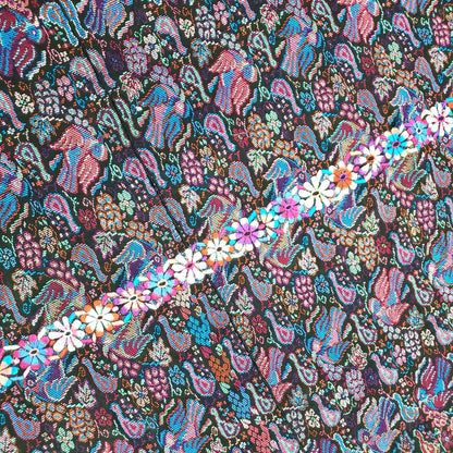 New unique Guatemala handmade weaved cotton multicolor Zunil Peacocks Corte -Fabric per yard-