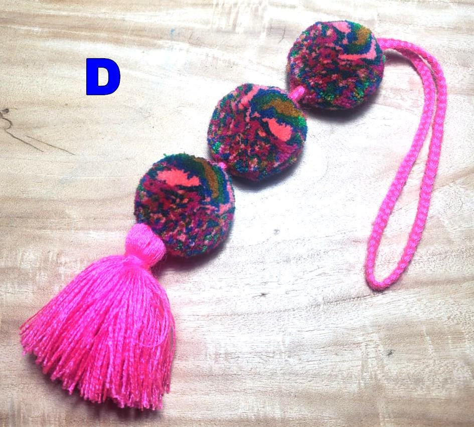 Guatemalan Handmade Wool POM TASSEL Hanging