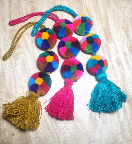 Guatemalan Handmade Wool POM TASSEL Hanging