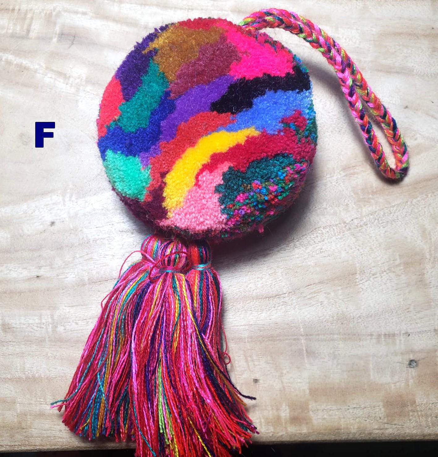 Guatemalan Handmade Wool POM TASSEL Hanging