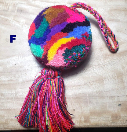 Guatemalan Handmade Wool POM TASSEL Hanging