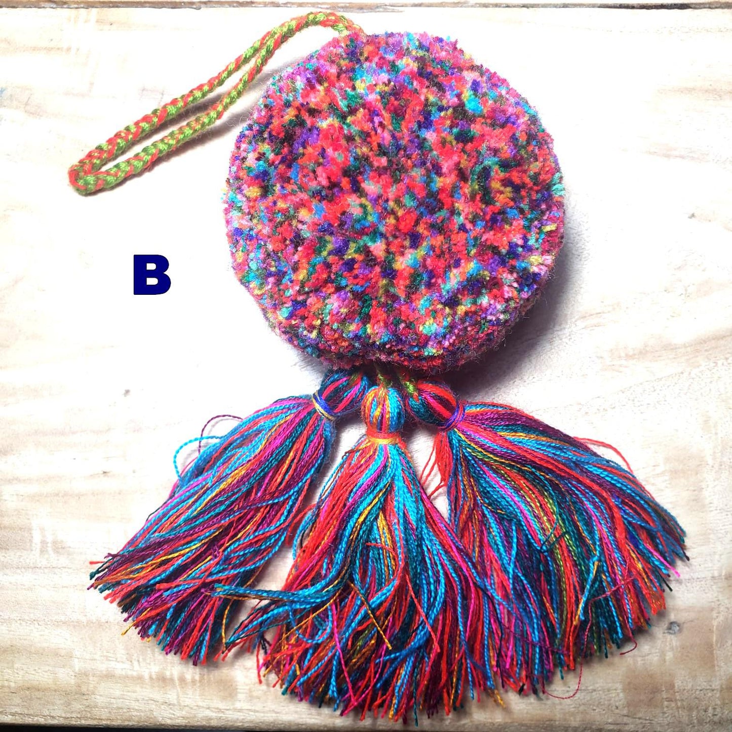 Guatemalan Handmade Wool POM TASSEL Hanging
