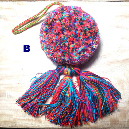 Guatemalan Handmade Wool POM TASSEL Hanging
