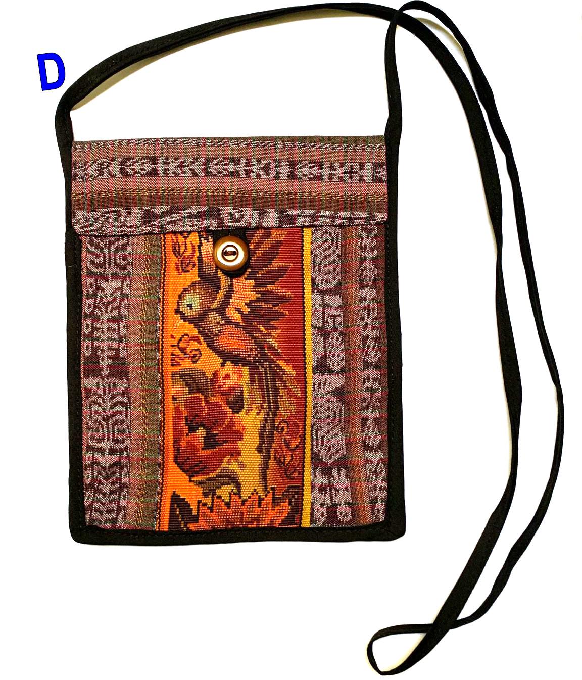Guatemalan Huipil Crossbody Purse, Handcrafted Upcycled Traditional Fabric, Button Closure