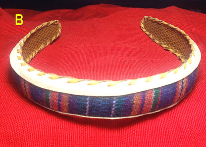 Guatemalan LEATHER Textil HAIRBAND Headband Hair HOLDER