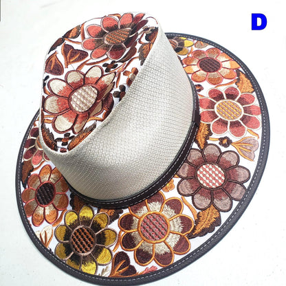 Guatemalan embroidery suede ladies hat