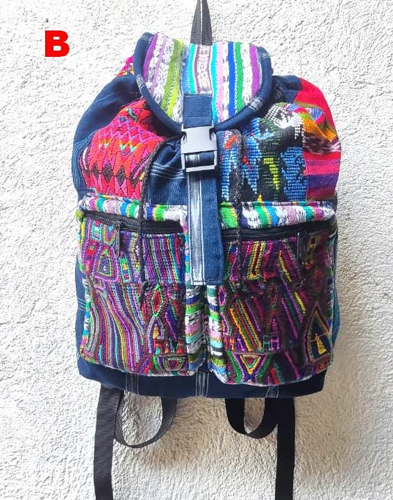 Guatemalan Cotton Upcycled Patchwork BACKPACK Bag
