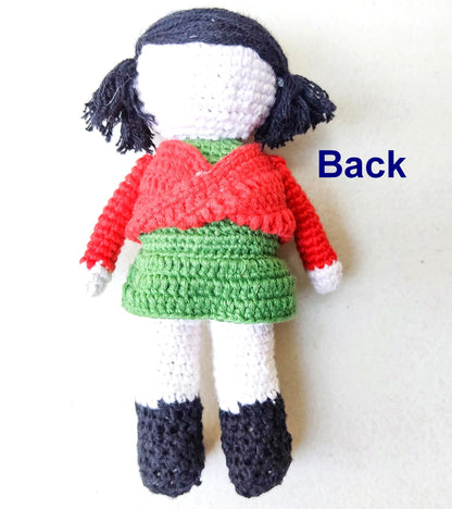 Guatemala Crocheted Cotton Hacky Sacks Set of El CHAVO and La CHILINDRINA - Mayan Fair Trade