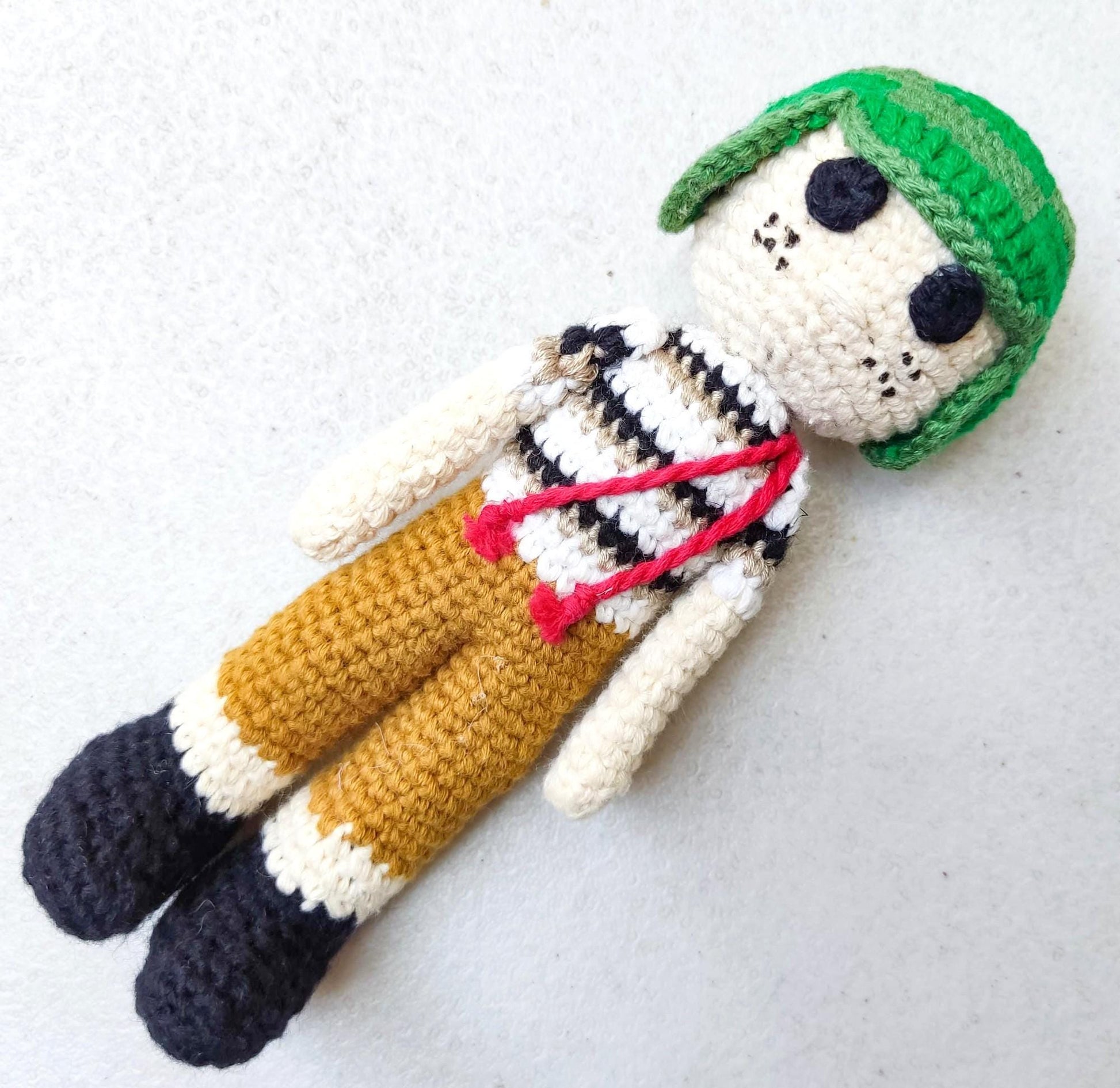 Guatemala Crocheted Cotton Hacky Sacks Set of El CHAVO and La CHILINDRINA - Mayan Fair Trade