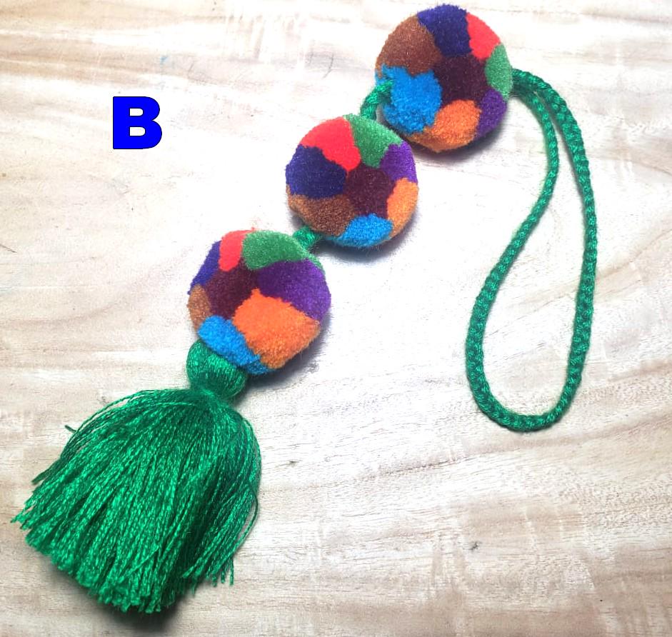 Guatemalan Handmade Wool POM TASSEL Hanging
