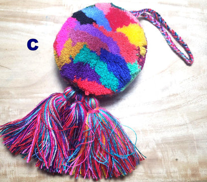 Guatemalan Handmade Wool POM TASSEL Hanging