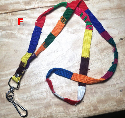Cotton Guatemalan Multicolor WEAVED Lanyard